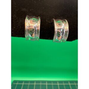 Silver-Tone Clip-On Hoop Earrings